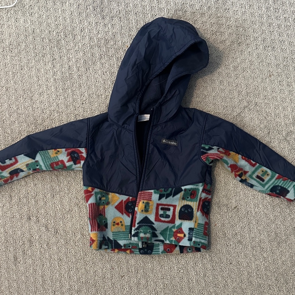 Columbia Kids' Navy and Multicolor Hooded Jacket